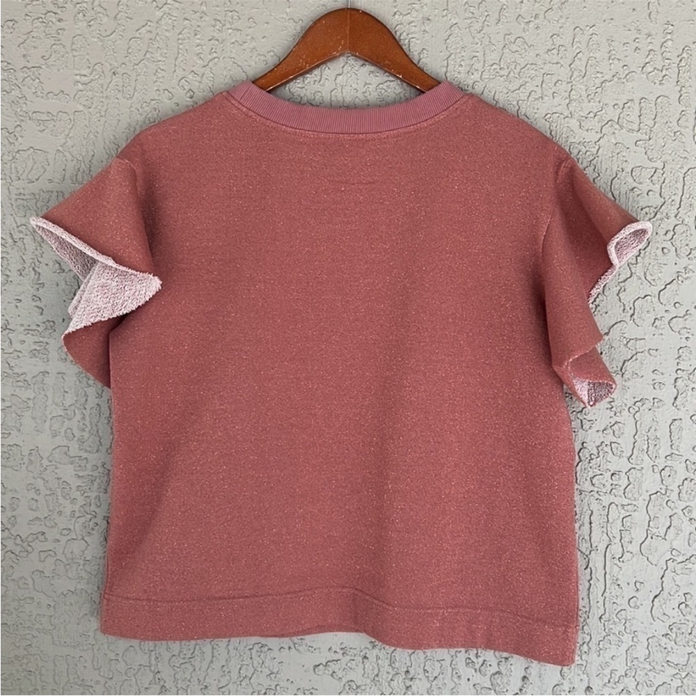 Chloe Oliver Anthropologie Embroidered Padma Metallic Top S - Picture 6 of 12